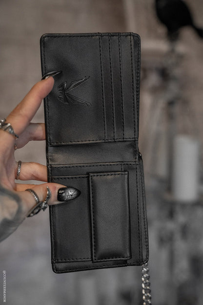 Anarchy Emboss Bifold Wallet w/ Chain