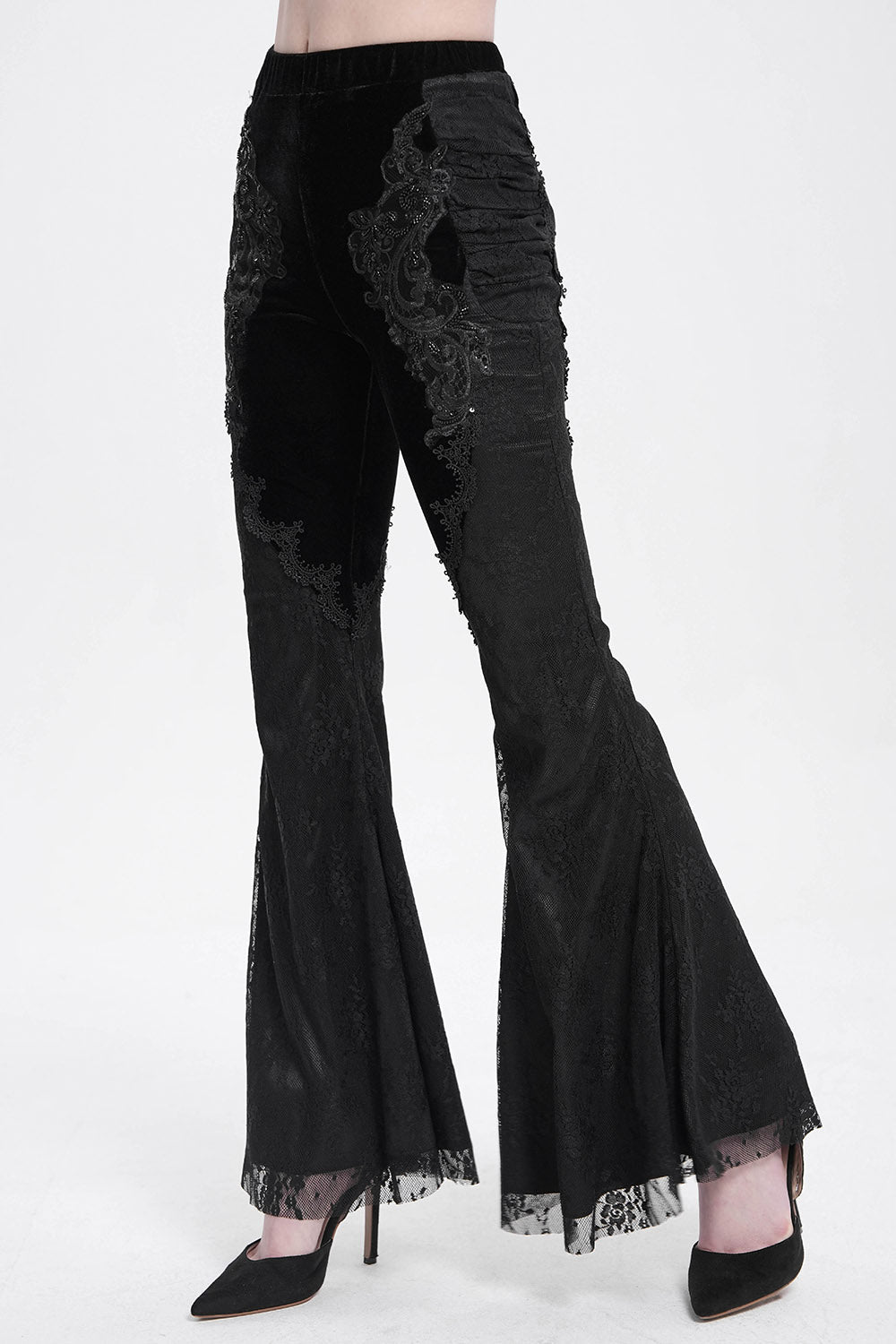 Black Alchemy Velvet Boho Bell Bottoms
